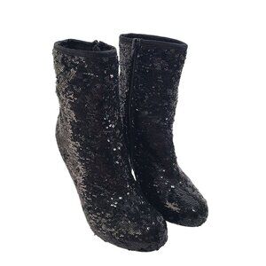 Icora Women's Heeled Ankle Boots Black Size 6.5